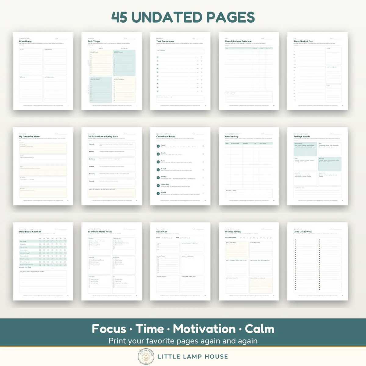 Adult ADHD Workbook: what's included