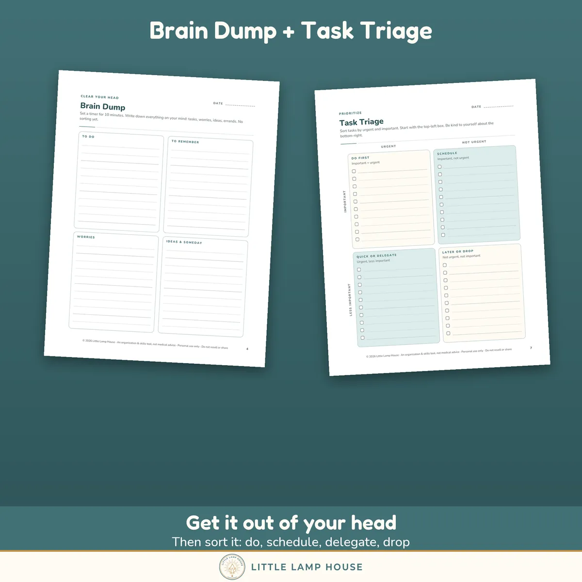 Adult ADHD Workbook: sample pages