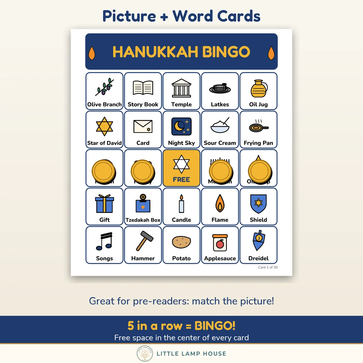 Hanukkah Bingo: what's included