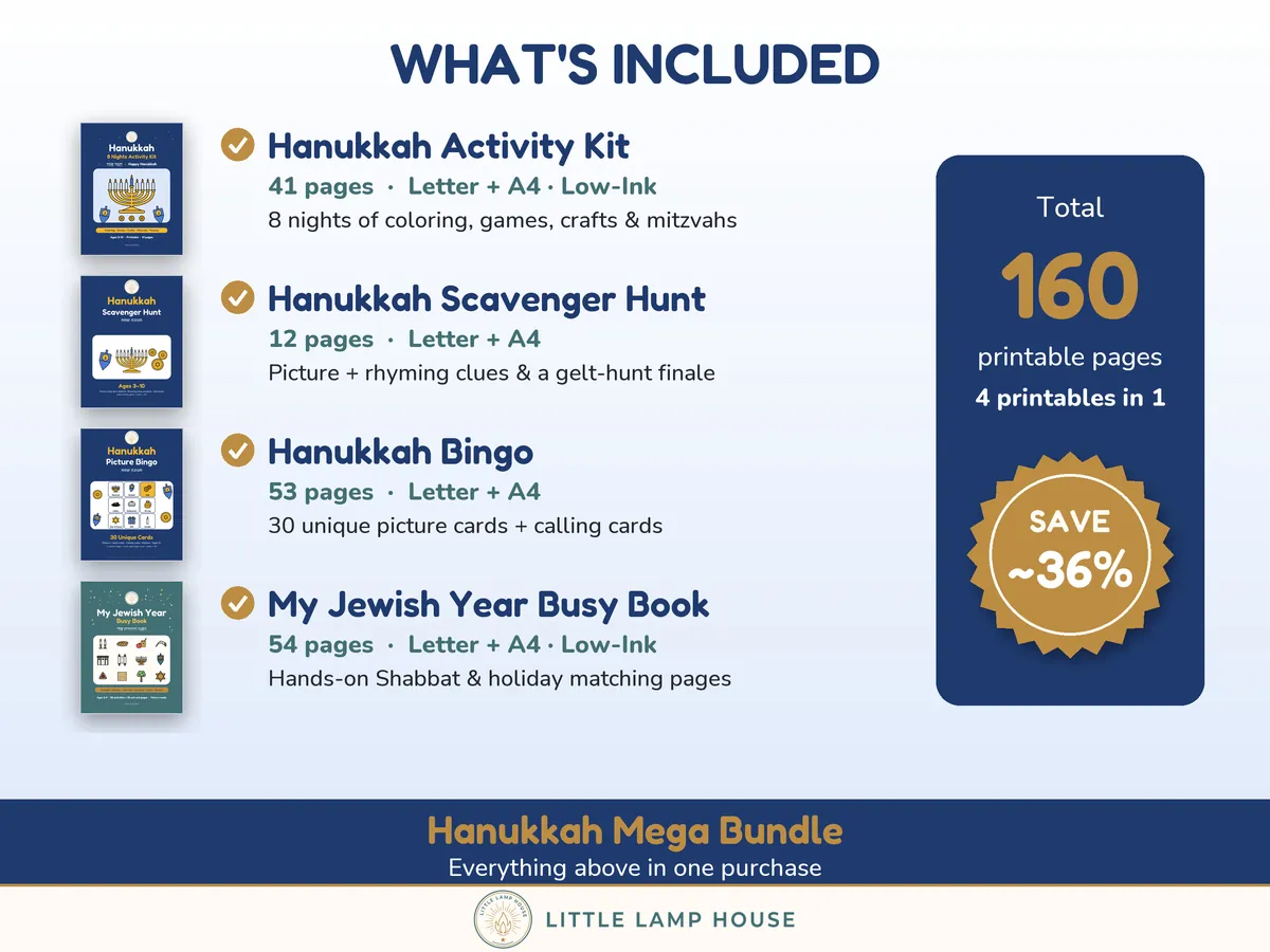 Hanukkah Mega Bundle: what's included