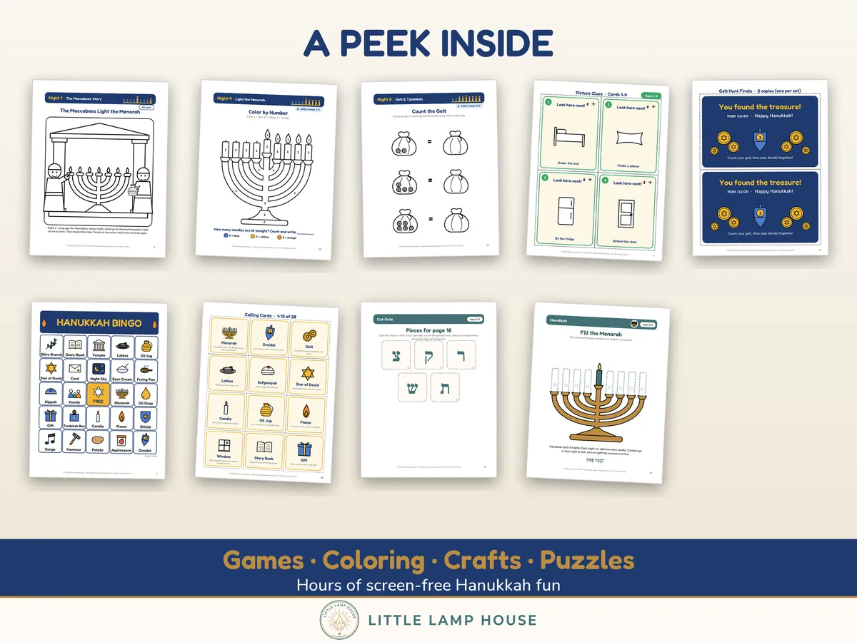 Hanukkah Mega Bundle: sample pages