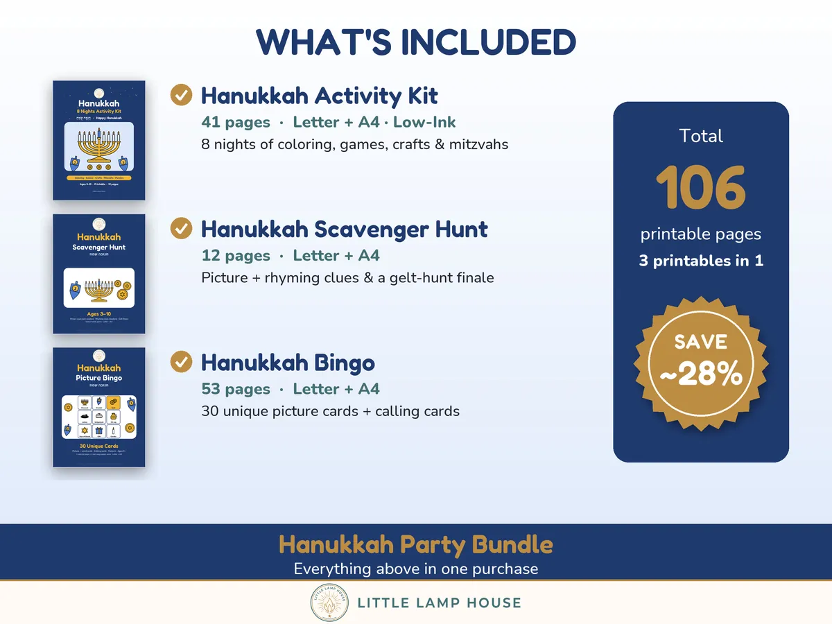Hanukkah Party Bundle: what's included