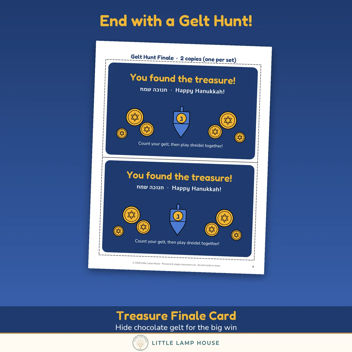 Hanukkah Scavenger Hunt: sample pages