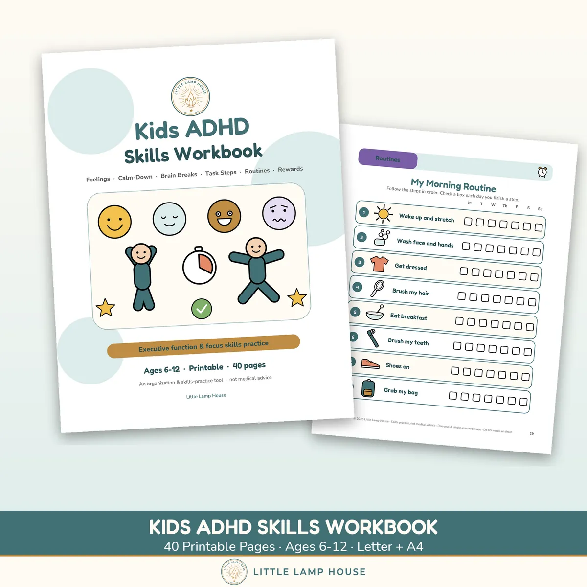 Kids ADHD Skills Workbook: cover