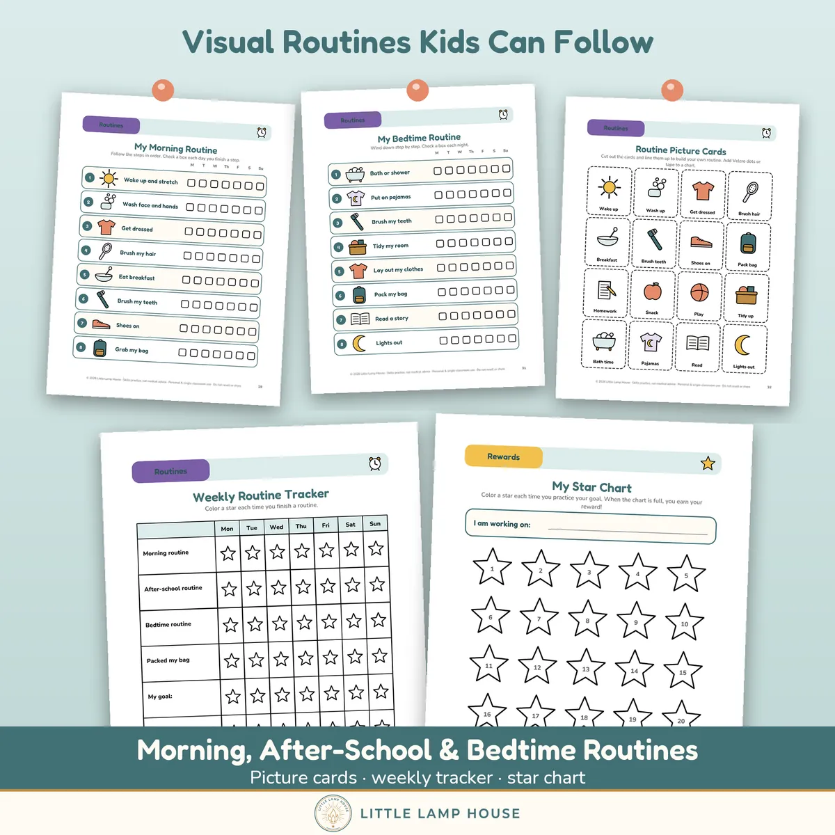 Kids ADHD Skills Workbook: sample pages