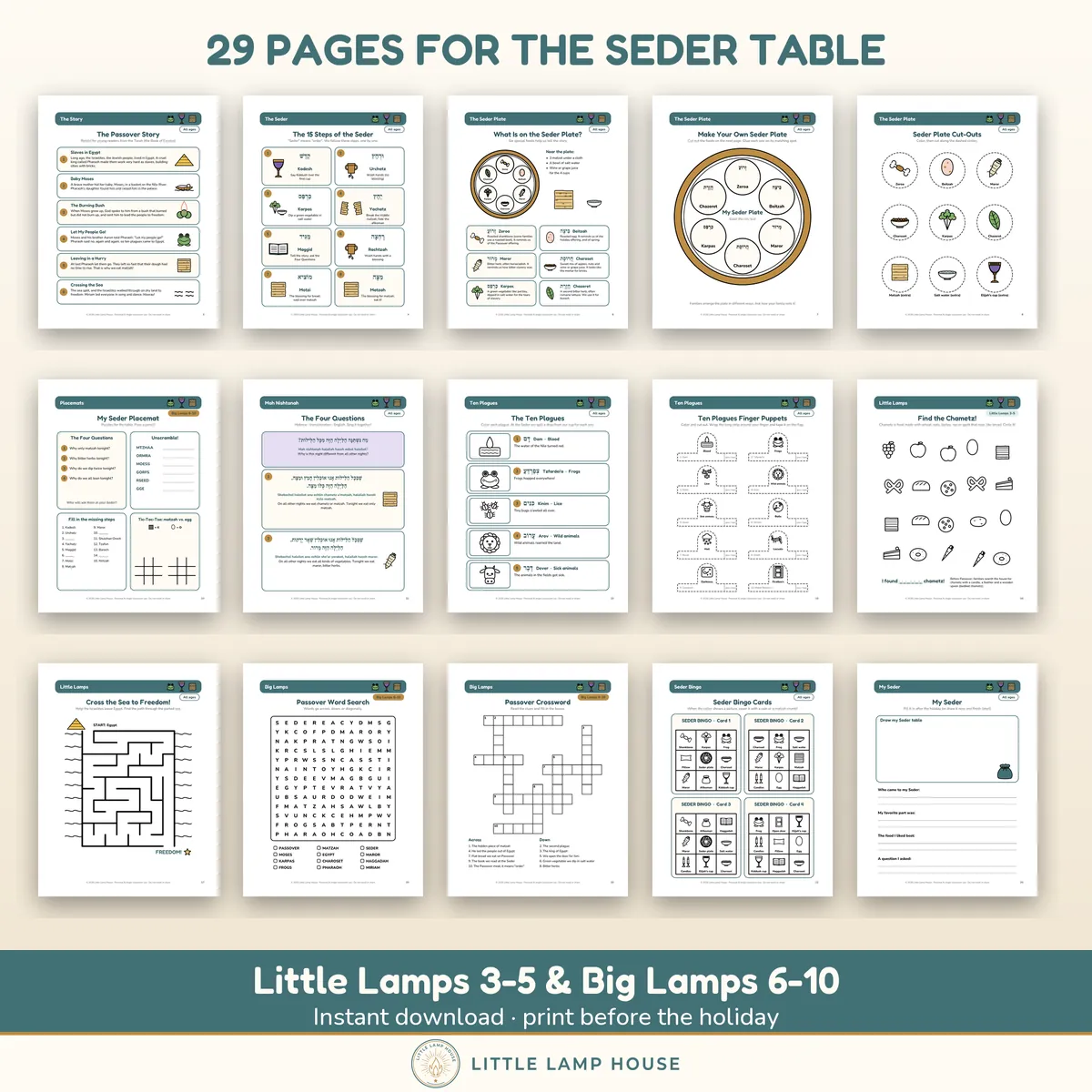Kids Seder Book: what's included