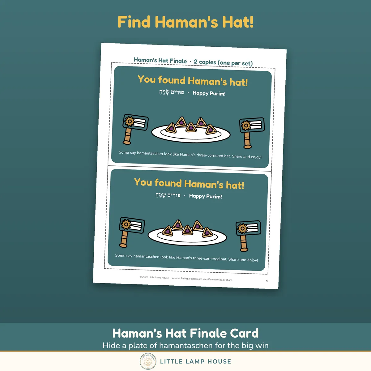 Purim Scavenger Hunt: sample pages